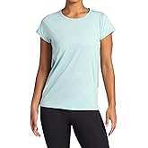 Gaiam Womens Rib Mix Performance T-Shirt, Slim Fit, Stretch Lightweight Material