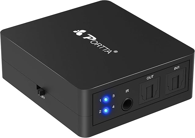Amazon Co Jp Portta Spdif Toslink デジタル 光ファイバー オーディオスプリッタ オーディオ切替器 オーディオ 4 1 4入力1出力 Apple Tv Ps4 Xbox Sound Bar Tv Blu Ray Dvd対応 家電 カメラ