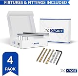 XFORT 4 Pack Door Handle on Rose Polished Chrome Internal Lever Handles view 2