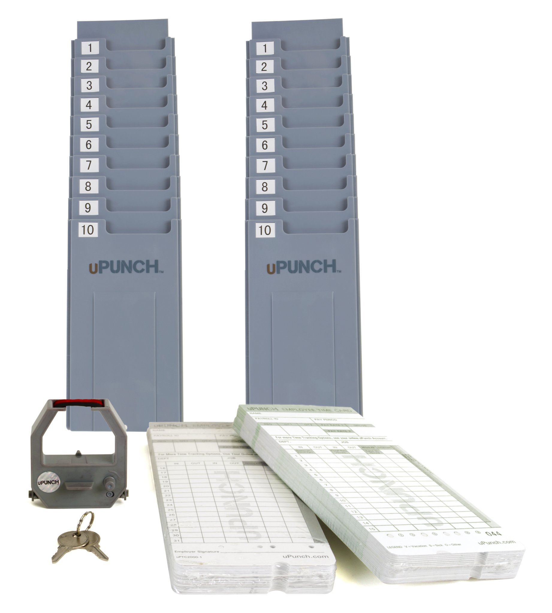 Electronic Time Clock Punch Card Machine Work Hours Payroll Recorder