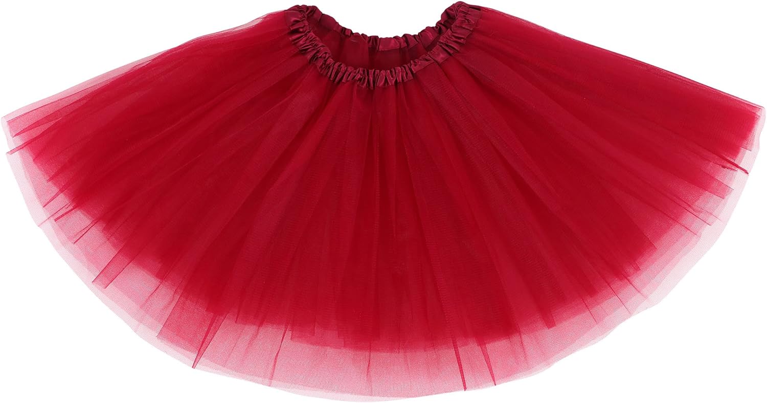Simplicity Women's Adult Classic Elastic 3 or 4 Layered Tulle Tutu Skirt