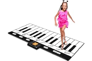 Play22 6 Ft. Floor Piano Mat for Toddlers - 24 Keys Piano Play Mat for Kids - Keyboard Playmat has Record, Playback, Demo, Play, Adjustable Vol. - Best Gift for Boys & Girls