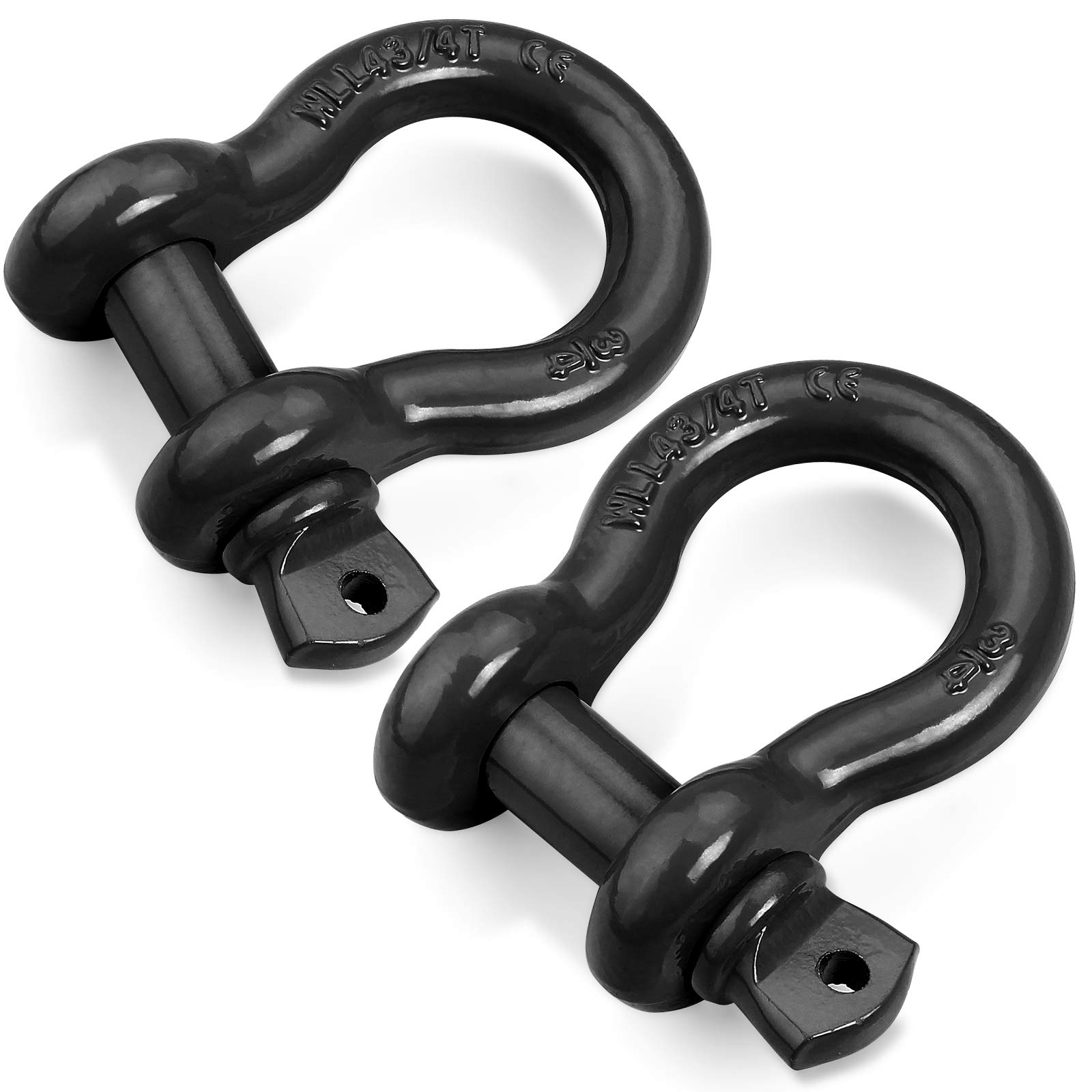 LIBERRWAY Shackles 3/4" (2 Pack) 57,000 lbs Break Strength with 7/8'' Pin D Ring Shackle Rugged