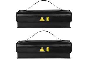 Ebike Battery Bag 2Pcs 16x5.5x5in Large-Capacity Explosion-Proof Lipo Battery Bag with Handle Fireproof & Waterproof for Char