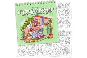 Coco Wyo Coloring Book (Spiral Bound) & Sticker Set for Adults & Teens (Little Corner)