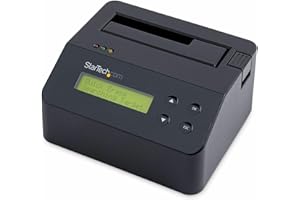 StarTech.com Single Bay Hard Drive Eraser, Standalone HDD/SSD Disk Wiper/Sanitizer, 4Kn, USB 3.0 to SATA III, 9 Erase Modes, LCD, RS232 Printer Port, Hardware Erasing Tool, TAA Compliant (SDOCK1EU3P2)