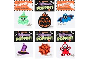 Funeta Halloween Party Favors for Kids – 30 Pack Pop It Fidget Toys Bulk, Fun Spooky Designs, Non-Candy Teal Pumpkin Treats, Trick-or-Treat Handouts, Classroom Goodie Bag Fillers