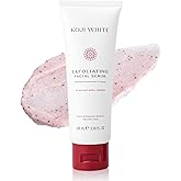 Koji White Exfoliating Facial Scrub | Kojic Acid Face Wash, Gentle Daily Scrubber & Exfoliator for Radiant with 1% Walnut Shell, AHA, Hyaluronic Acid for Uneven Skin Tone, Vegan Skincare, 3.38 Fl Oz