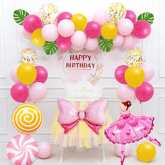 Mmtx Ballon 0 Deco Anniversaire Fille Rose Gold Decoration Anniversaire 10 An Fille Avec Etoile Coeur Feuille Ballon Joyeux Confettis Pour Les Bebe Douche 30 40 50 Ballon Chiffre Anniversaire Decorations