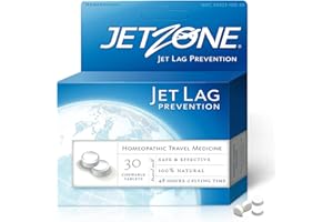 JetZone Jet Lag Remedy - Homeopathic Travel Aid – Trusted for Over 15 Years - Immune Health – Circadian Rhythm - Fatigue – Exhaustion – Tired - Can't Sleep – Good for 48hrs Flying Time - 30 Chewables
