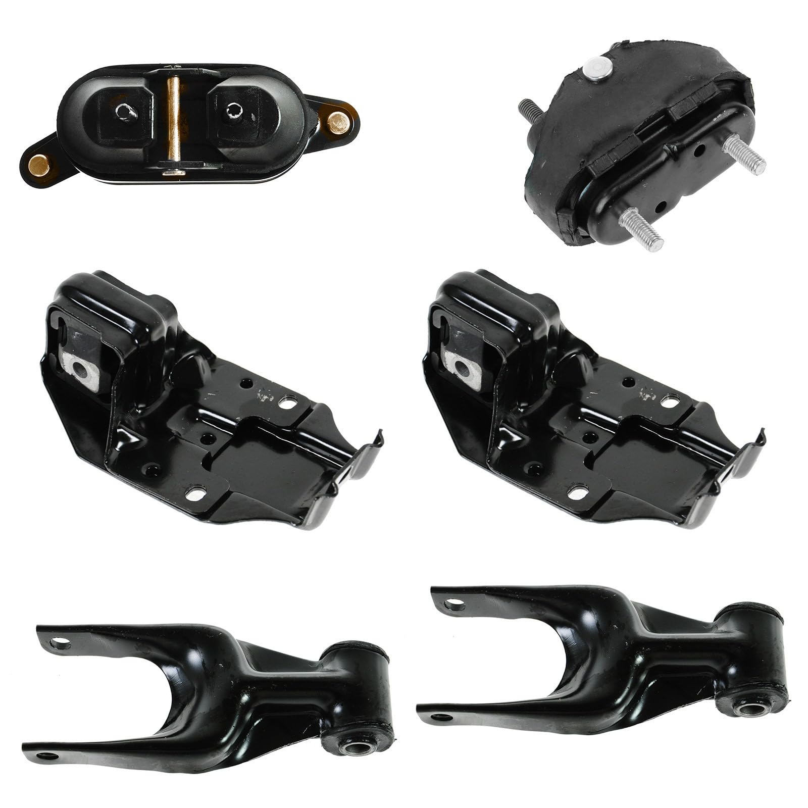 TRQ Complete Engine Transmission Torque Mount Set Kit for Chevy Pontiac Oldsmobile Image