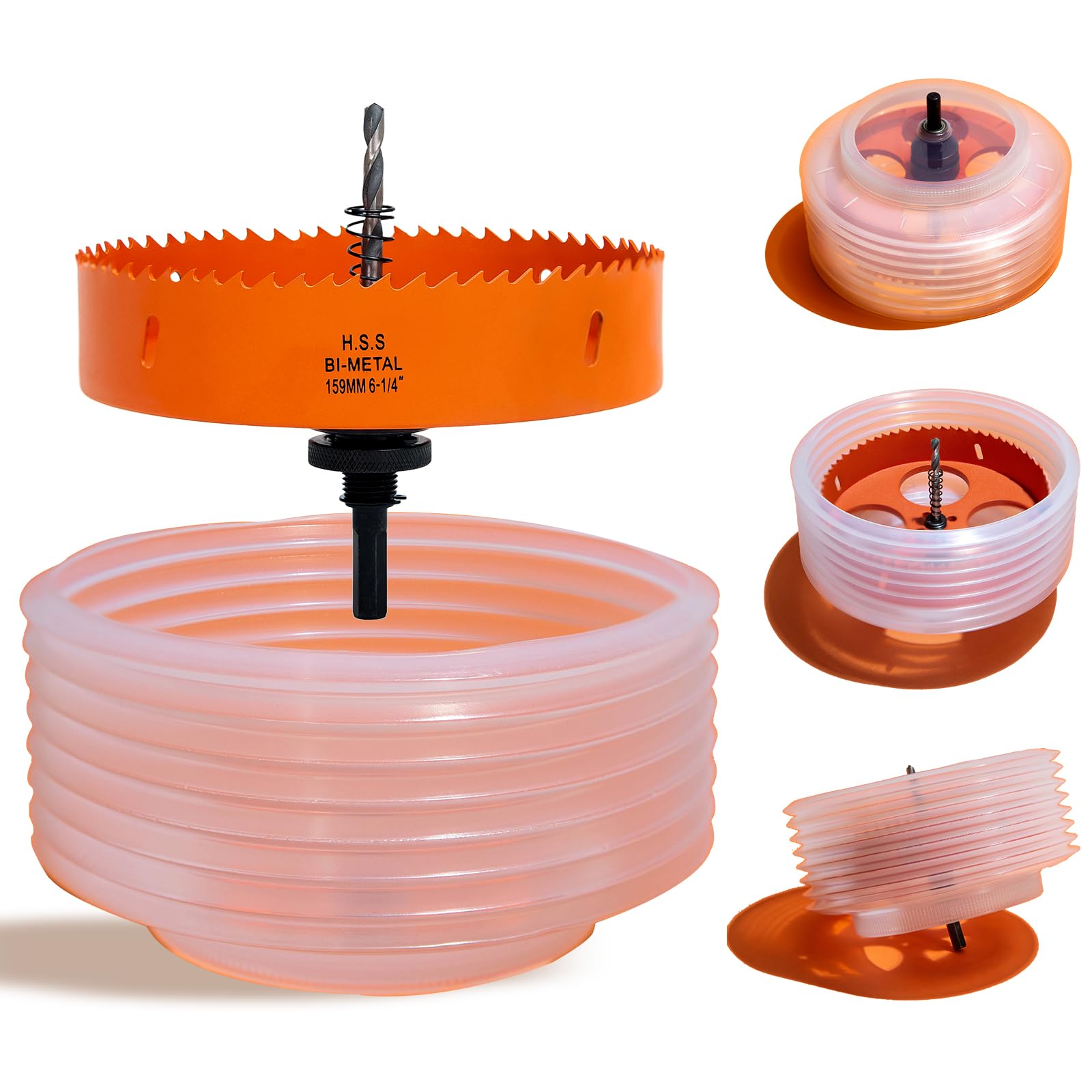 Photo 1 of VIKITON 6-1/4 Hole Saw for Recessed Lights, 6.25 Inch Hole Cutter with Dust Bowl Catcher for Led Recessed Lighting 6 Inch and Wood Metal Drywall, Bi-Metal Construction