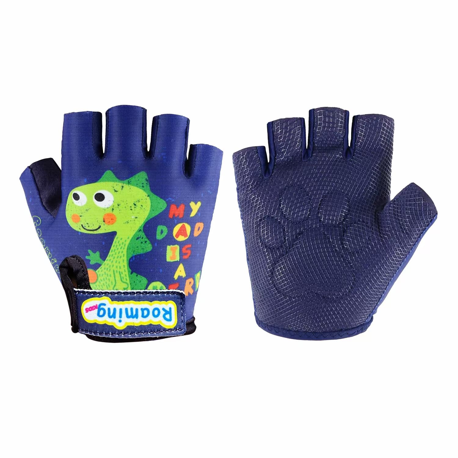Boyiexin Kids Half Finger Climbing Gloves for Age 1-10 Boys Girls Gymnastics Monkey Bars, Good Grip Control Gloves for Scooter Balance Boards Biking Fishing Outdoor Sports