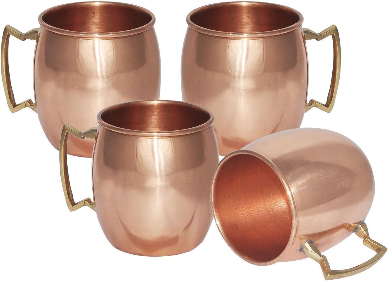 Smooth Solid Copper Mug for Moscow Mules 18 oz - 100% Pure Copper Best Quality