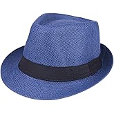 Unisex Fedora Hat Trilby Cuban Sun Protection Short Brim
