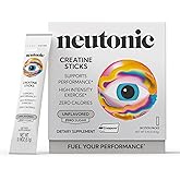 Neutonic Creatine Monohydrate | Unflavored | Premium Micronized Creapure Creatine Powder | Supports Strength and Power | Zero Calories, Zero Sugar, Vegan | Convenient Single-Serve Packets | 30 Sticks
