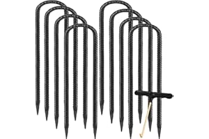 UROVIBOSCR Trampoline Stakes Trampoline Anchors High Wind Heavy Duty Trampoline Accessories Galvanized Steel Set of 8 for Trampolines