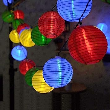 Lichterkette Bunt Lampions Innen Aussen String Lights Outdoor 20 Leds 5m Laterne Wasserdichte Batteriebetriebene Gartenbeleuchtung Led Lichterkette Dekoration Fur Garten Weihnachten Party Hochzeit Amazon De Beauty