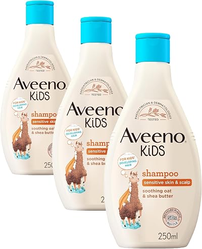 Aveeno Baby Kids Shampoo 250ml with Oat & Shea Butter - Tearfree Kids Shampoo