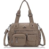 Angel Kiss Large Purses for Women Multi Pocket Hobo Handbag Ladies Tote Satchel Bag Soft Leather Shoulder Bag