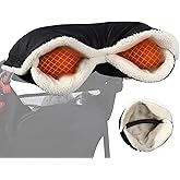 Orzbow Winter Stroller Gloves, Waterproof Stroller Mittens for Cold Weather with Berber Fleece, Universal Anti-freeze Hand Mu