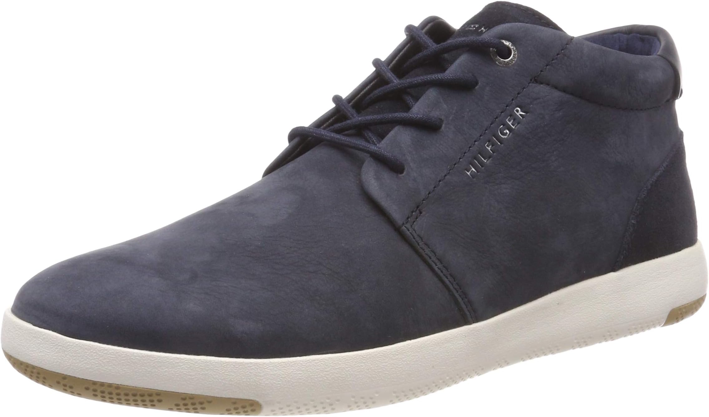 Tommy Hilfiger Men's Light Nubuck Lace Up Boot Hi-Top Trainers