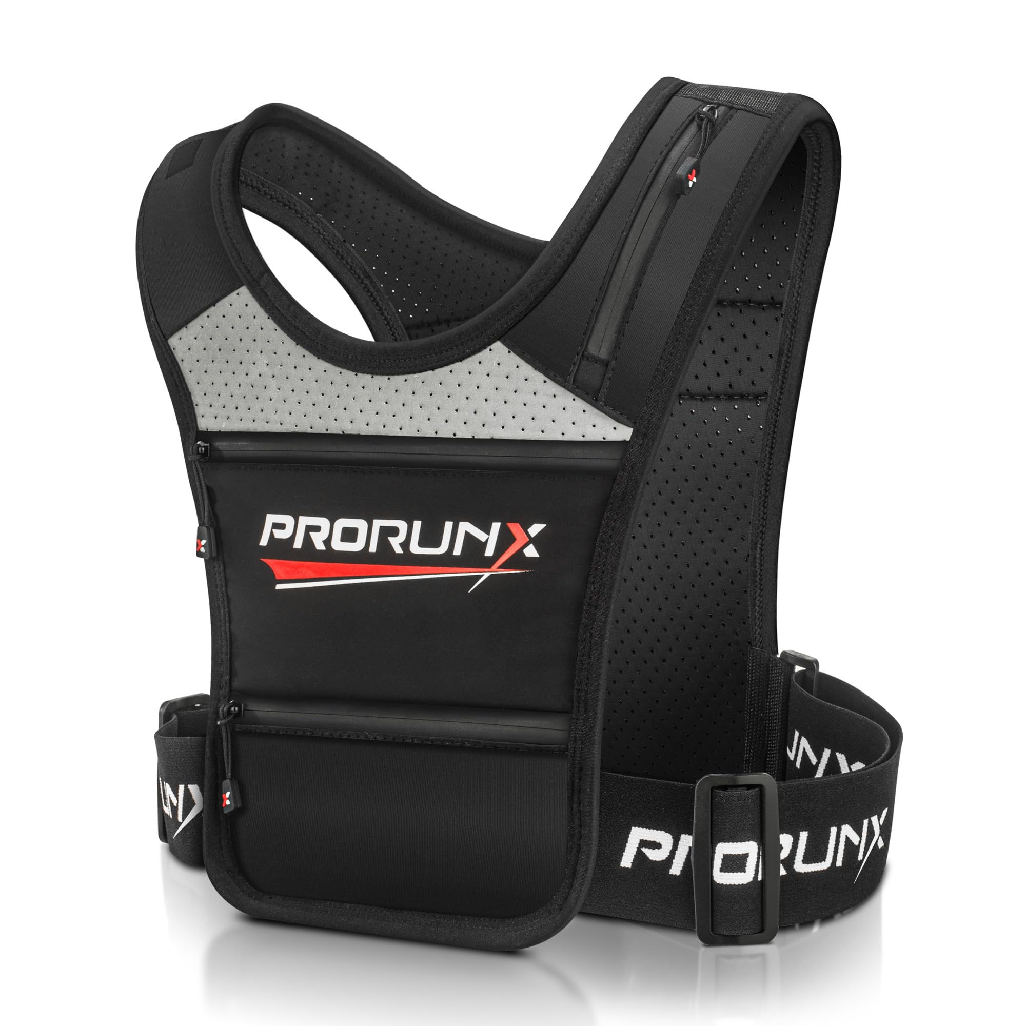 PRORUNX | Running Phone Holder Vest | Waterproof Phone Pouch | Energy Gels Pouch | Reflective Running Vest | Adjustable Waistband | Lightweight | Men & Women | UK Brand