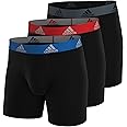adidas Men's Microfiber 3-Pack Boxer Brief, Performance Boxer Briefs Underwear Pack for Men