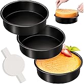 AltarreT 8 Inch Round Cake Pan Set of 3, Nonstick Baking Pans with 90PCS Parchment Paper, Dishwasher Safe
