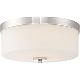 Nuvo Lighting 60/6231 Transitional Two Light Flush Mount from Denver Collection in Polished Nickel Finish