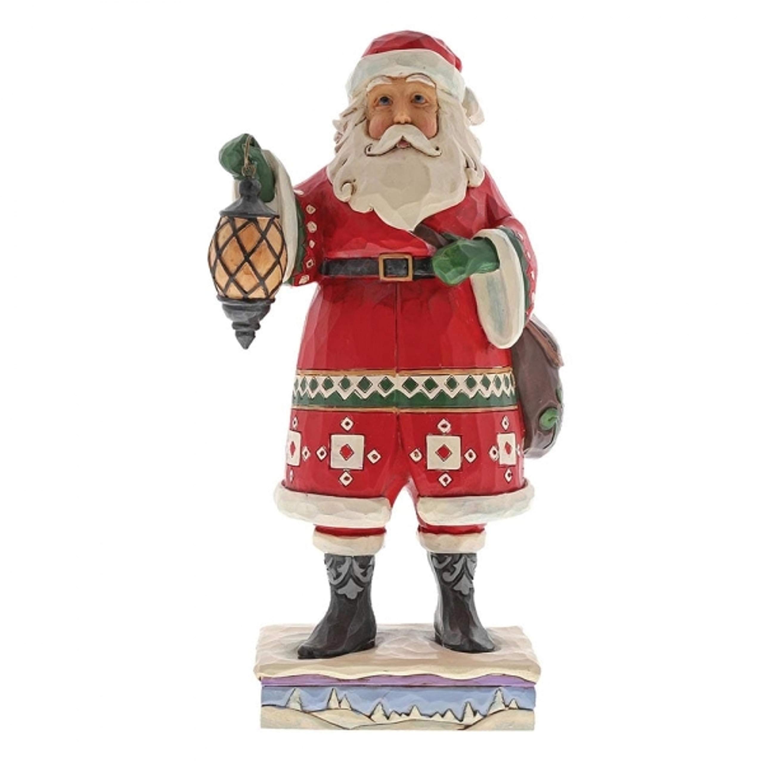 Heartwood Creek Santa With Lantern And Toybag Figurine