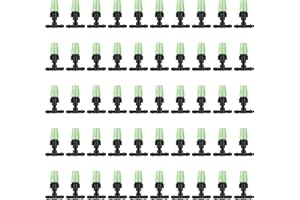 MSDADA 50pcs Micro Spray Adjustable Flow Irrigation Drippers, Garden Adjustable Sprinkler drip Irrigation Mister Heads with 3