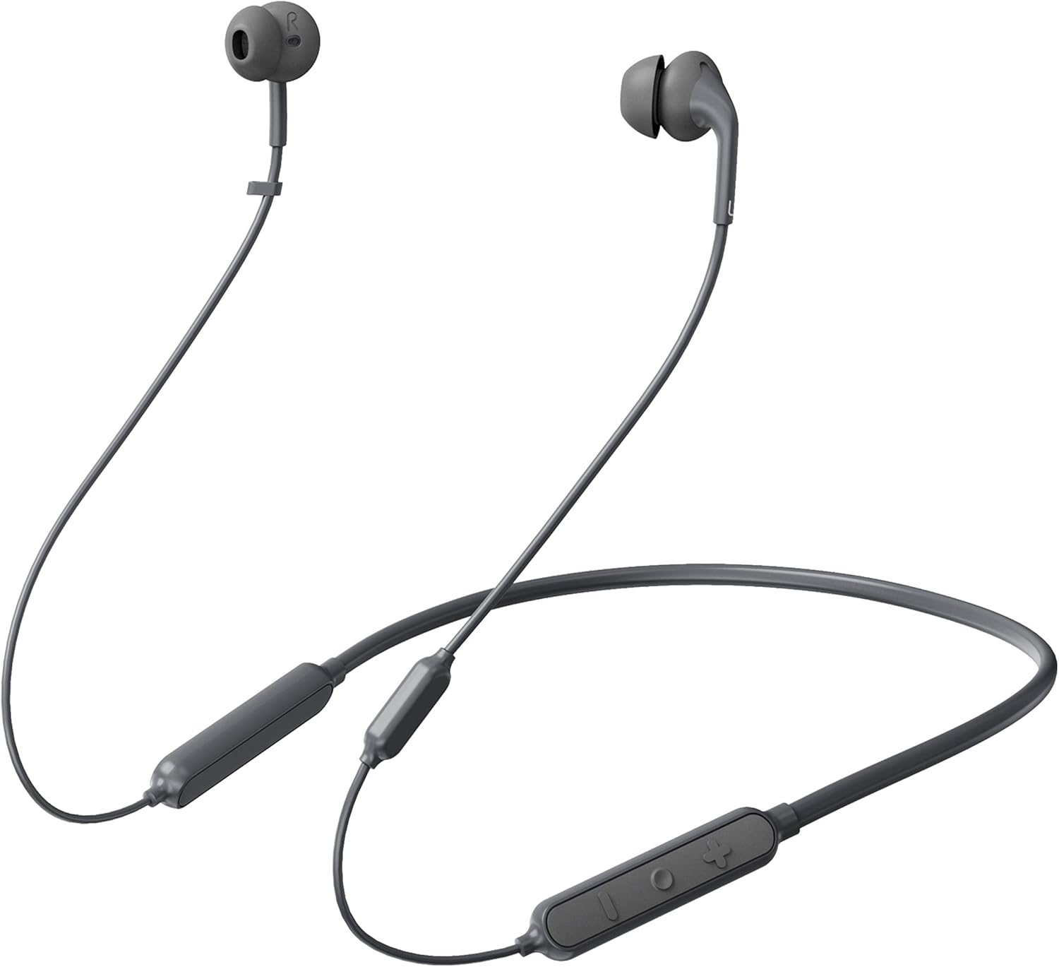 233621 Wave. Bluetooth 5.0 Wireless Neckband Headphones. 15 Hrs Playtime, Stable, Reliable, Fast Pairing, Bluetooth 5.0, Calling Noise Reduction, IPX5 Waterproof & Skin-Friendly (Gray)