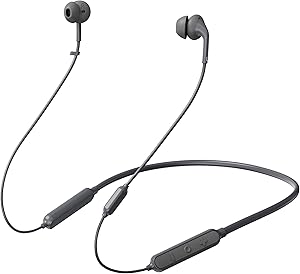 233621 Wave. Bluetooth 5.0 Wireless Neckband Headphones. 15 Hrs Playtime, Stable, Reliable, Fast Pairing, Bluetooth 5.0, Calling Noise Reduction, IPX5 Waterproof & Skin-Friendly (Gray)
