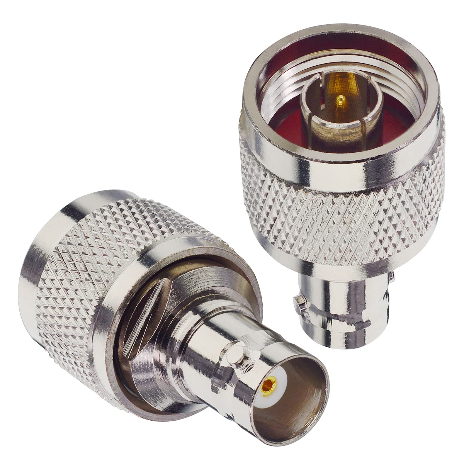 Boobrie N Type to BNC Adapter N Type Male Plug to BNC Female RF Coaxial Connector N Male Female Adapter for Mobile Two-way Radio Wireless LAN Device WiFi Radio Analyzer RF Antenna Pack of 2