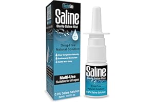 Shusher Care Saline Spray for Nose - Nasal Spray Saline Solution for Newborn, Baby & Adults, Salt Water Decongestant Mist for Stuffy Nose, Travel Friendly, Natural, 0.9% Saline - 30 ml (1.01 fl oz)