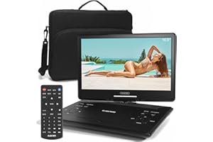 PJGCWB 16.9" Portable DVD Player with 14.1" Large HD Screen,High Volume Speaker,with Extra Carrying Bag,Supports 6 Hours Built-in Battery and USB/SD Card/Sync TV [Not Support Blu-Ray]……