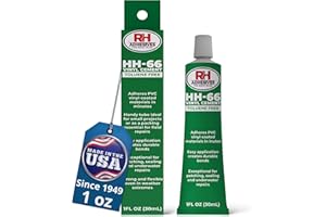 HH-66 Toluene Free Vinyl Cement, 1 oz. Tube - Vinyl Adhesive, Cement Glue, Repair Glue, Inflatables, Pool Liner, Tarps, Tents, Awnings, Mats, Covers, Waterproof, High Strength, RH Adhesives