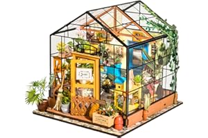 RoWood Miniature House Kit, DIY Miniature Dollhouse Kits for Adults, Mayberry Street Miniatures, Crafts for Adults Teens Kids, Gifts on Birthday Christmas - Cathy's Flower House