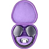 co2CREA Hard Case with Sleep Mode Replacement for Apple AirPods Max Wireless Over-Ear Headphones (Purple Case)