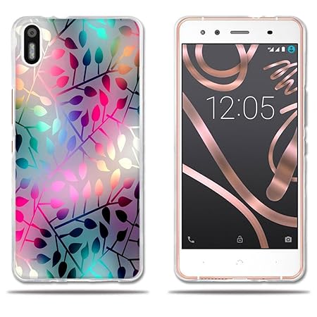BQ Aquaris X5 Hülle, FUBAODA [Semi-Permeable Glass] Transparent Silicon Clear TPU Zeitgenössische Chic Fashion Creative Minim