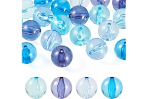 20Pcs 20mm Round Chunky Bubblegum Beads Blue Acrylic Round Loose Beads for Pens Crafts DIY Necklace Bracelet Jewelry Making