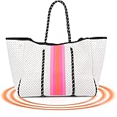 IBEE Neoprene Tote Bag for Women - Large Handbag, Beach and Pool Tote, Foldable