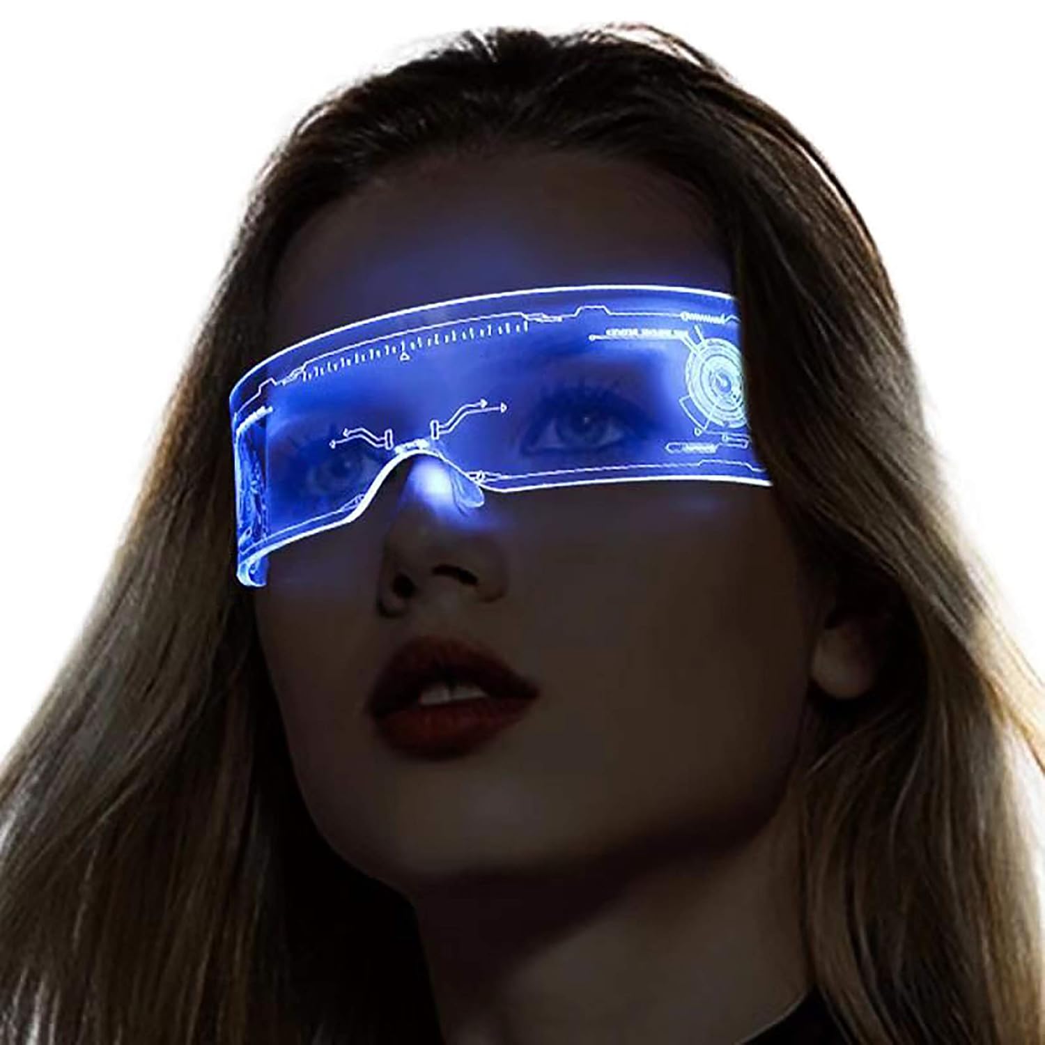 Buy Cyberpunk Goggles LED Visor Glasses for Cosplay Halloween Bar Club