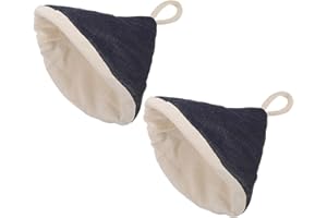 NUOBESTY 2pcs Heat-Resistant Triangle Cotton Pot Lid Handle Covers for Cast Iron Skillet Dutch Oven, Reusable