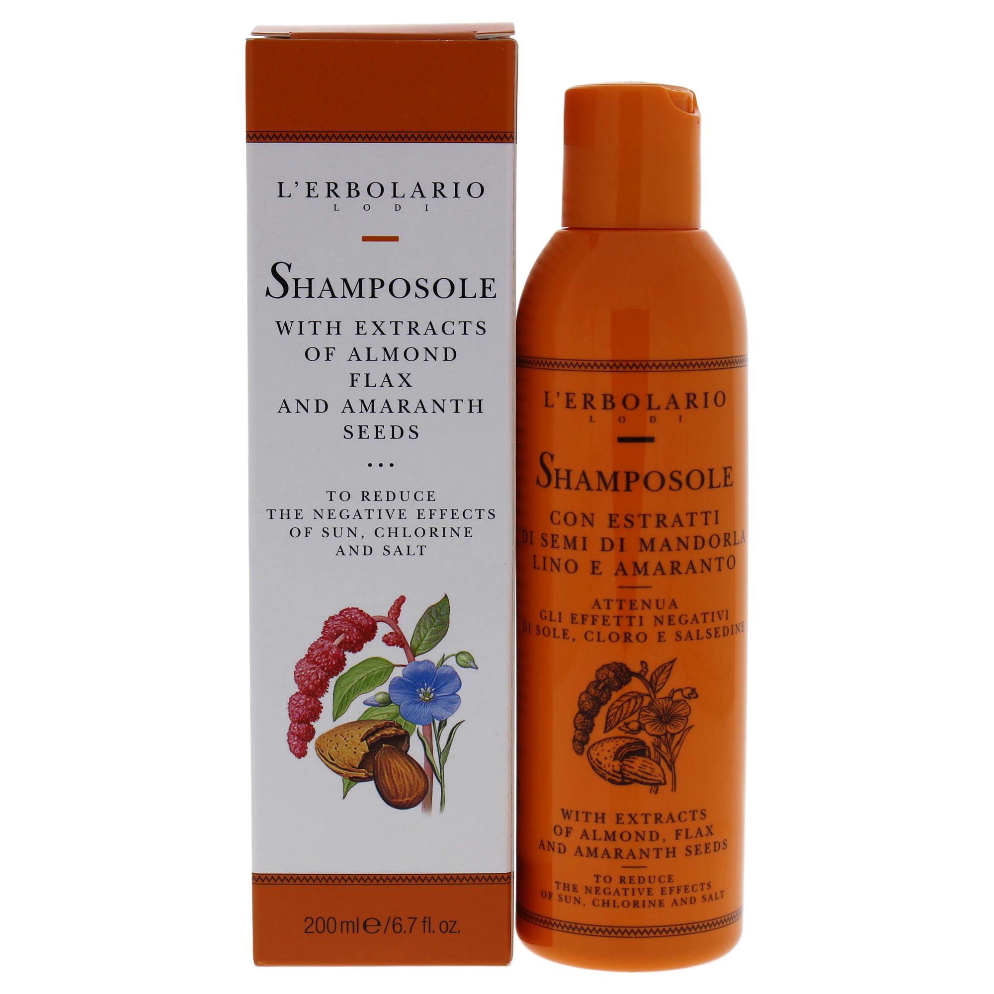 L'Erbolario Sun Shampoo with Almond/Amaranth and Flax
