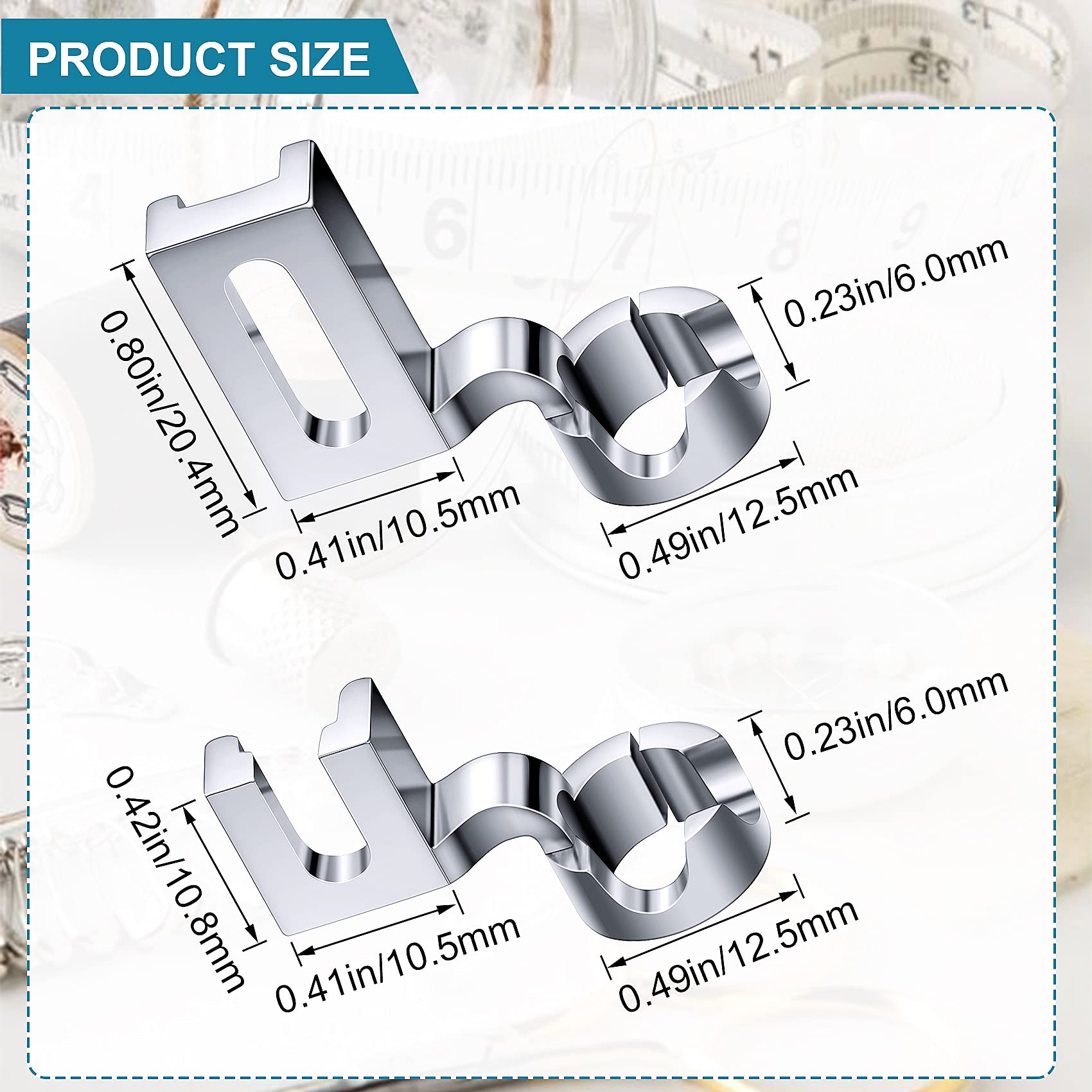 PAGOW 2Pcs Quilting Presser Feet, Round Ruler Foot for Frame, Free Motion Darning Foot for Fits All Sewing Machines (1 Pcs High Shank-Open Toe + 1 Pcs Low Shank-Open Toe)