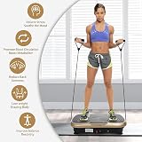 Dripex Vibration Plate Exercise Machine with Resistance Bands Gold view 2
