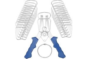 22Pcs Miter Spring Clamp Kit Stainless Steel Miter Clamp with Spring Loaded Pliers and Organizer Ring for Woodworking Picture