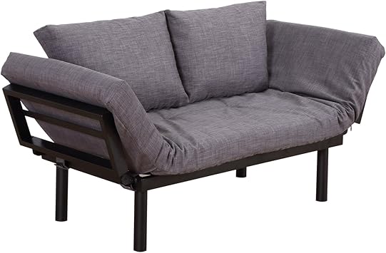 Amazon Com Homcom Convertible 5 Position Futon Daybed Lounger